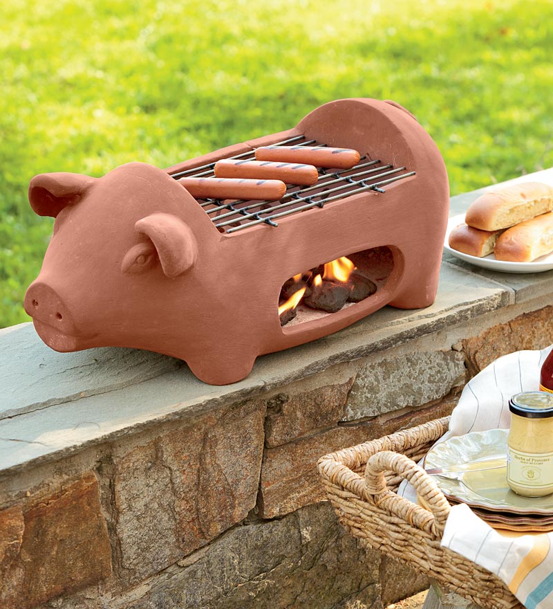 barbecue terre cuite cochon