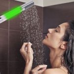 pommeau douche lumineux