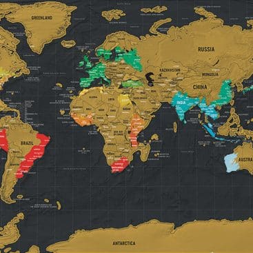 Carte du monde à gratter Deluxe