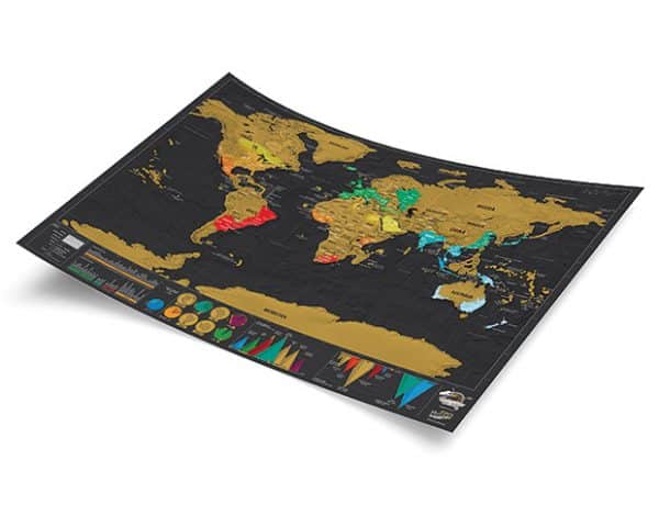 Carte du monde à gratter Deluxe