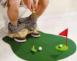 Mini golf de toilettes