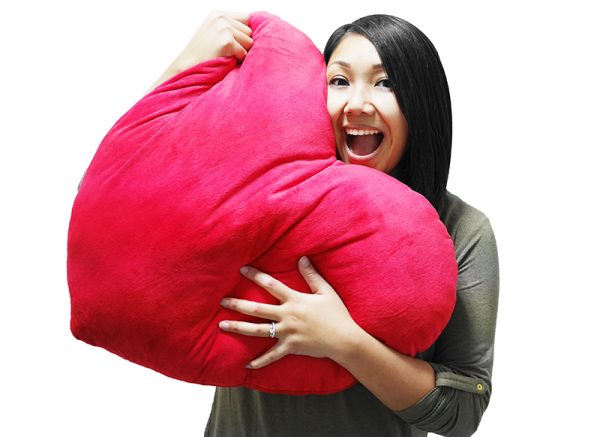 coussin coeur geant