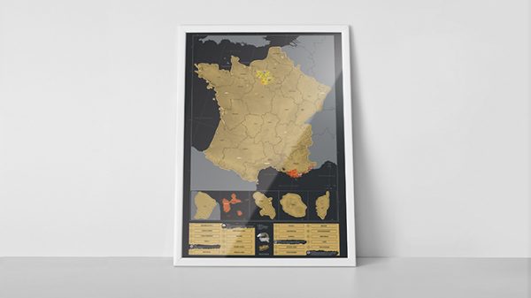 Carte de france à gratter 