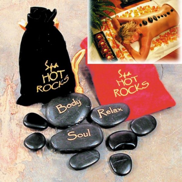 Coffret massage pierres chaudes