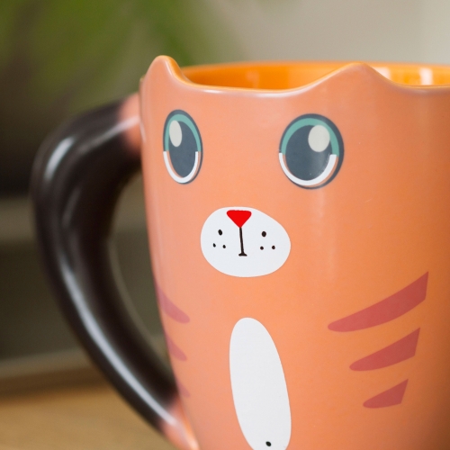 mug chat roux et noir