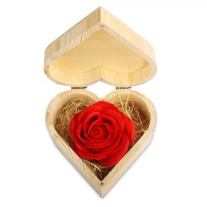 rose en savon coffret en bois