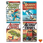sous-verres-superman-action-comics-lot-de-4