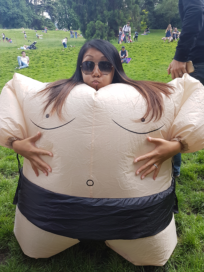 costume sumo gonflable