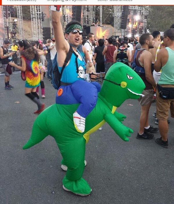 Costume gonflable dinosaure - Super Insolite