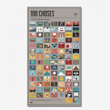 poster 100 choses à faire avant de mourir