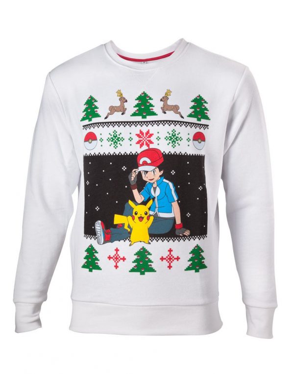 pull de noel pikachu ash