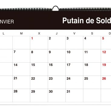 calendrier putain 2020