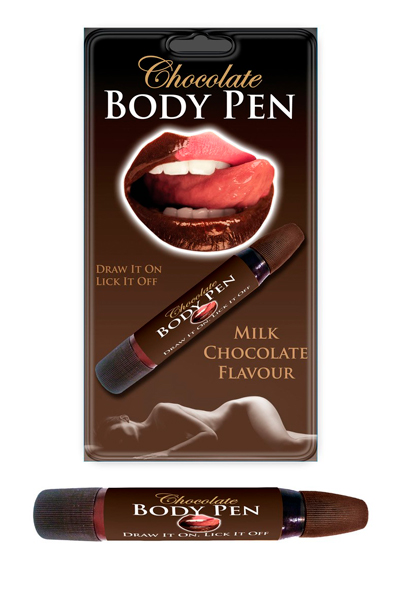 crayon chocolat comestible pour écirre sur le corps