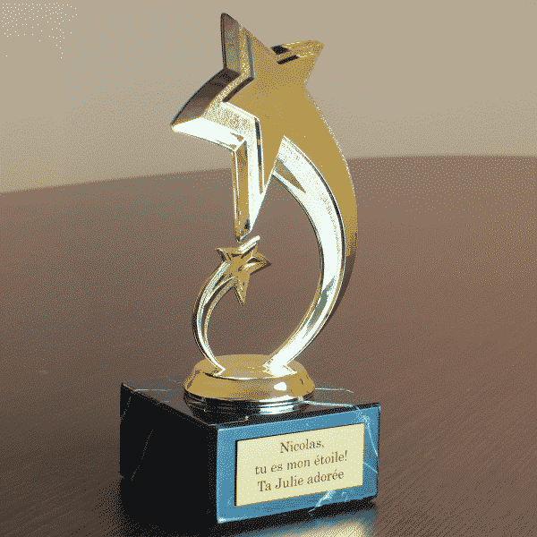 statuette etoile filante