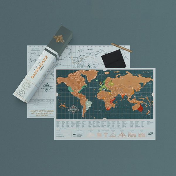 carte du monde à gratter backpacker édition