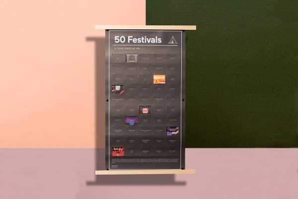 poster 50 festivals de musique à faire