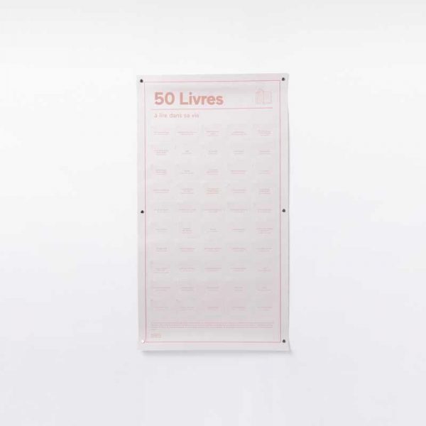 poster 50 livres à lire