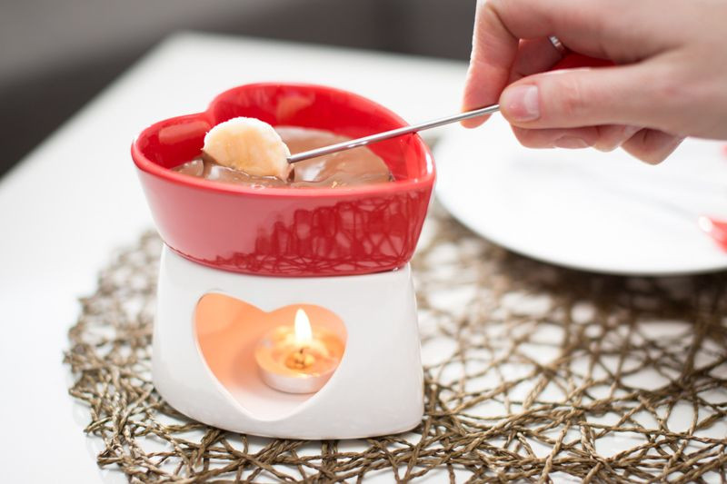 fondue chocolat coeur