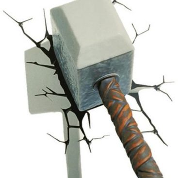 lampe murale marteau de Thor