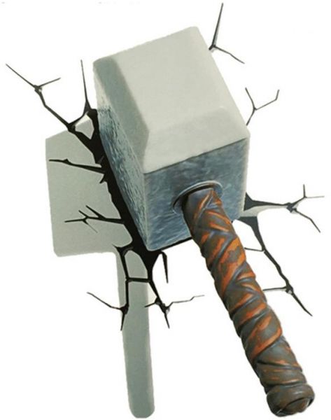 lampe murale marteau de Thor