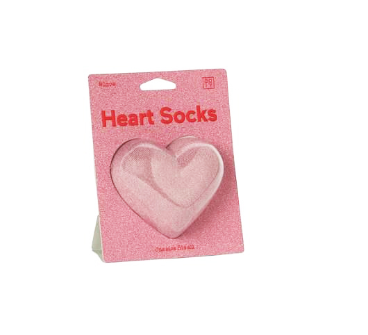 chaussettes coeur rose