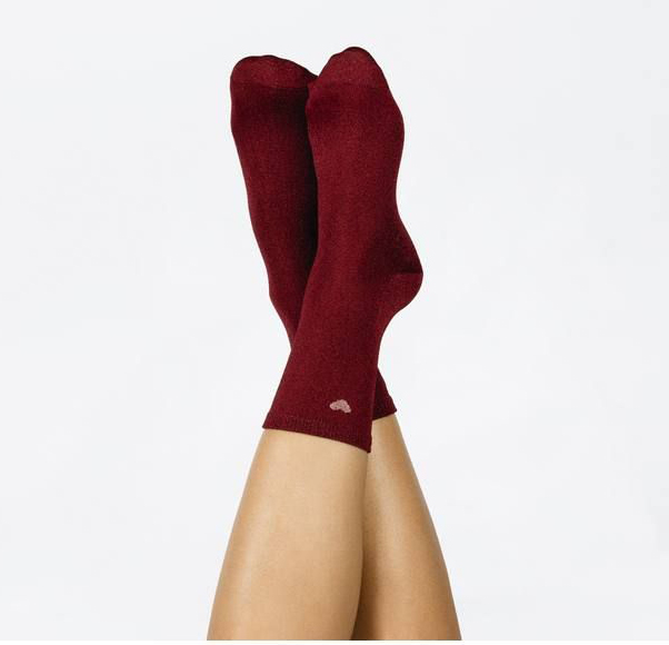 chaussettes coeur rouges