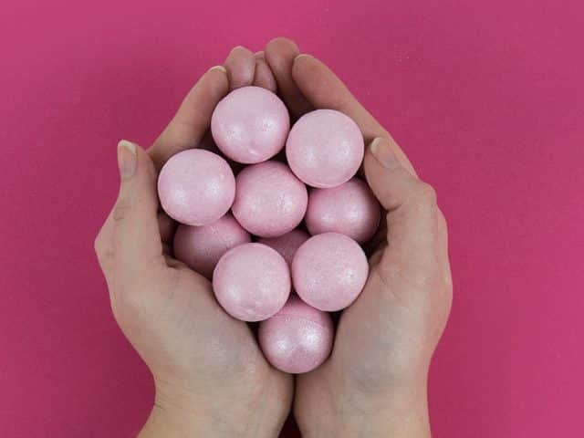 bombes de bain vin rosé