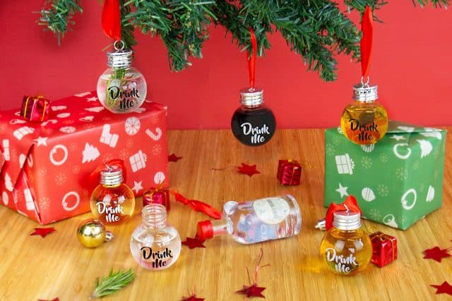 Boule de Noël bouteille whisky : Déco Noël originale