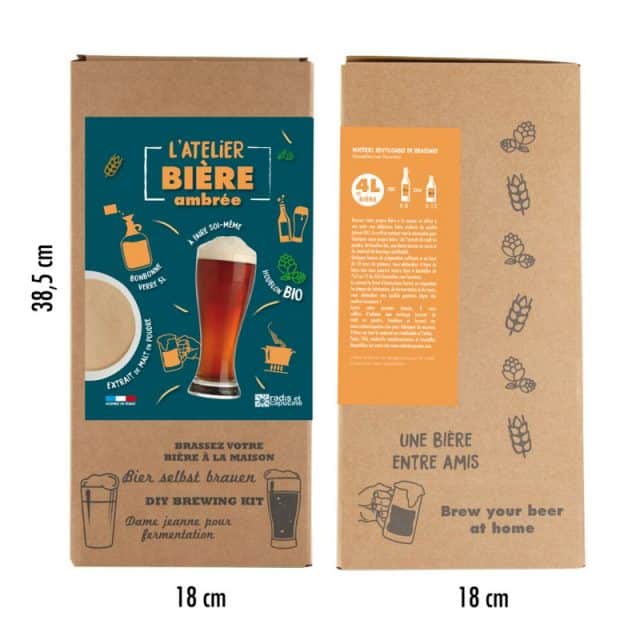 Kit brassage bière blonde 4 litres avec grains de malt BIO Radis et  Capucine® - Le Cadeau Français®