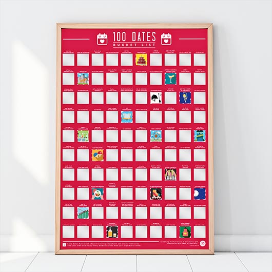 FONDUO Affiche D'activités en Couple 100 Dates Bucket List, 100 Dates à  Gratter 100 Choses A Faire Avant De Mourir Idées De Rendez-Vous Romantiques