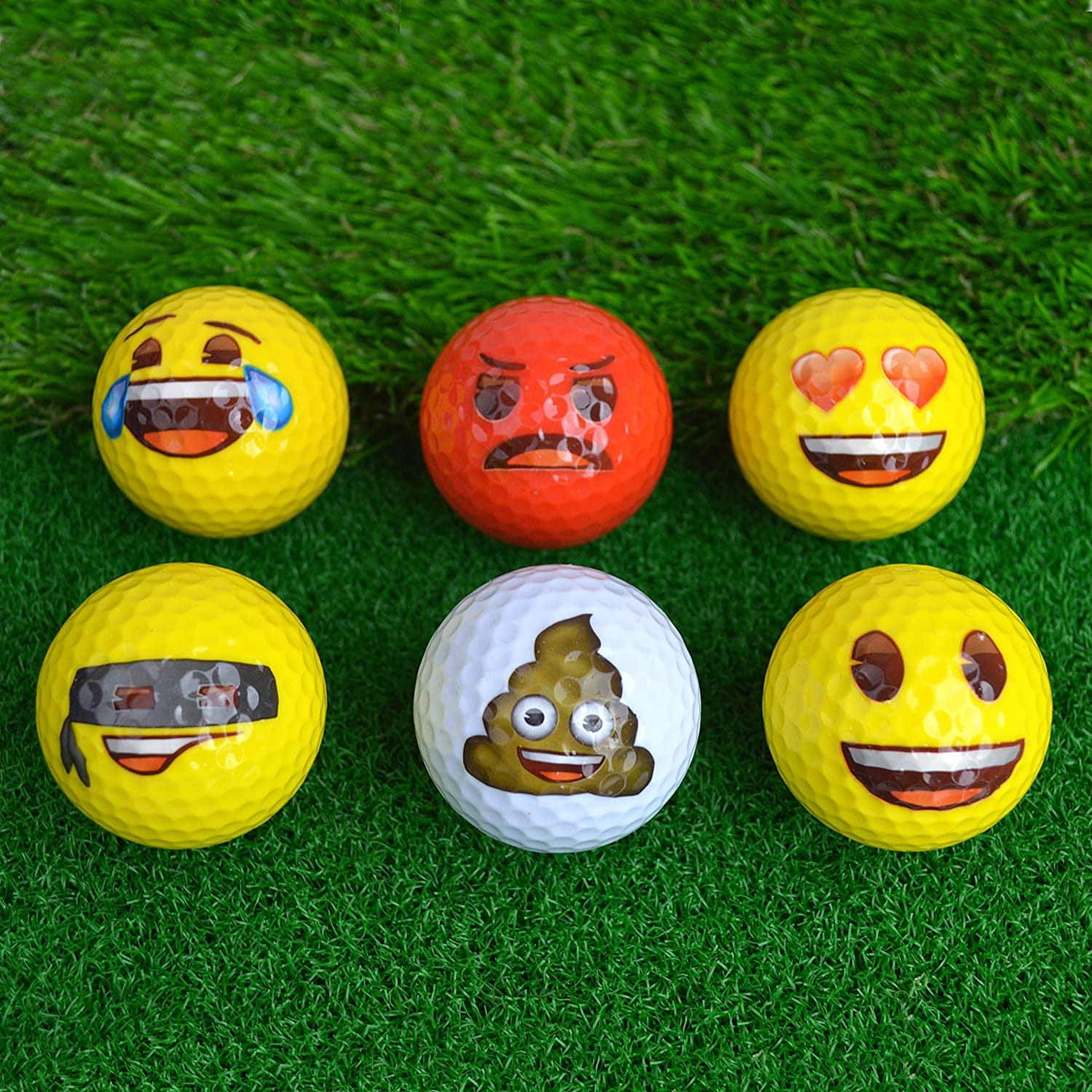 balles de golf insolites smiley