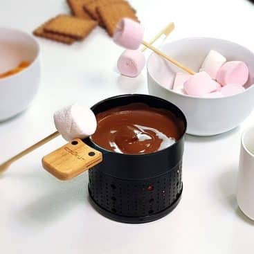 fondue au chocolat à la bougie