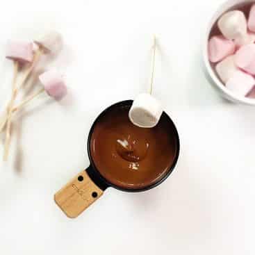 fondue au chocolat à la bougie