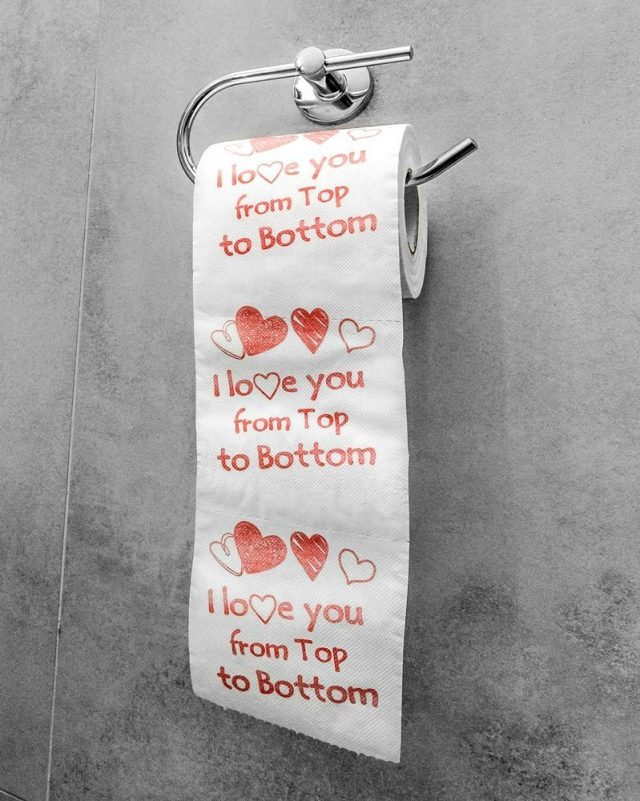 papier toilette I love you