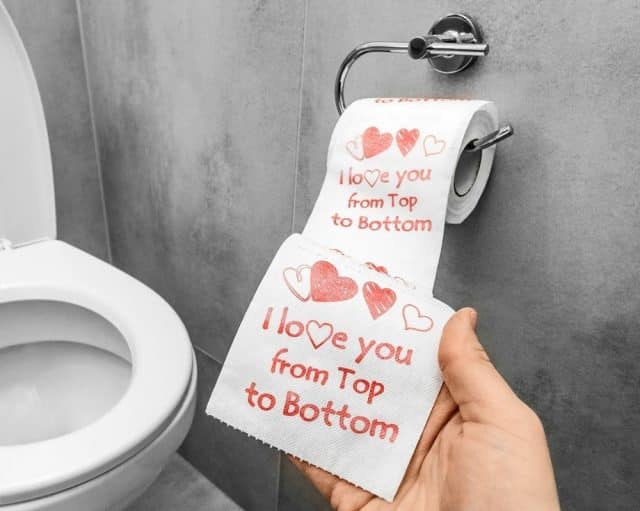 papier toilette I love you