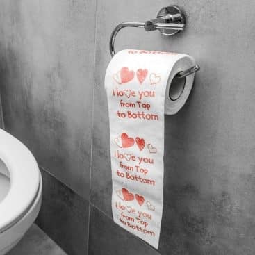 papier toilette I love you