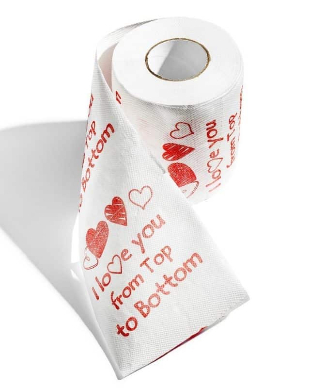 papier toilette I love you