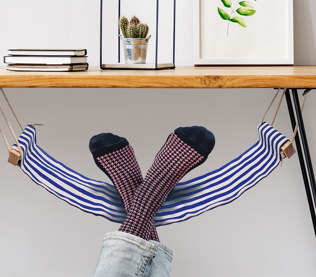 Hamac Repose Pieds De Bureau Abree Réglable - Soulage Dos Et Jambes Avec Support Casque