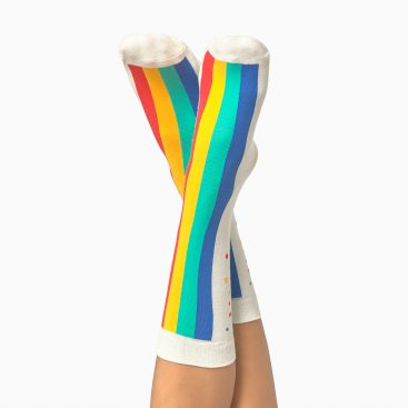 chaussettes gateau arc-en-ciel