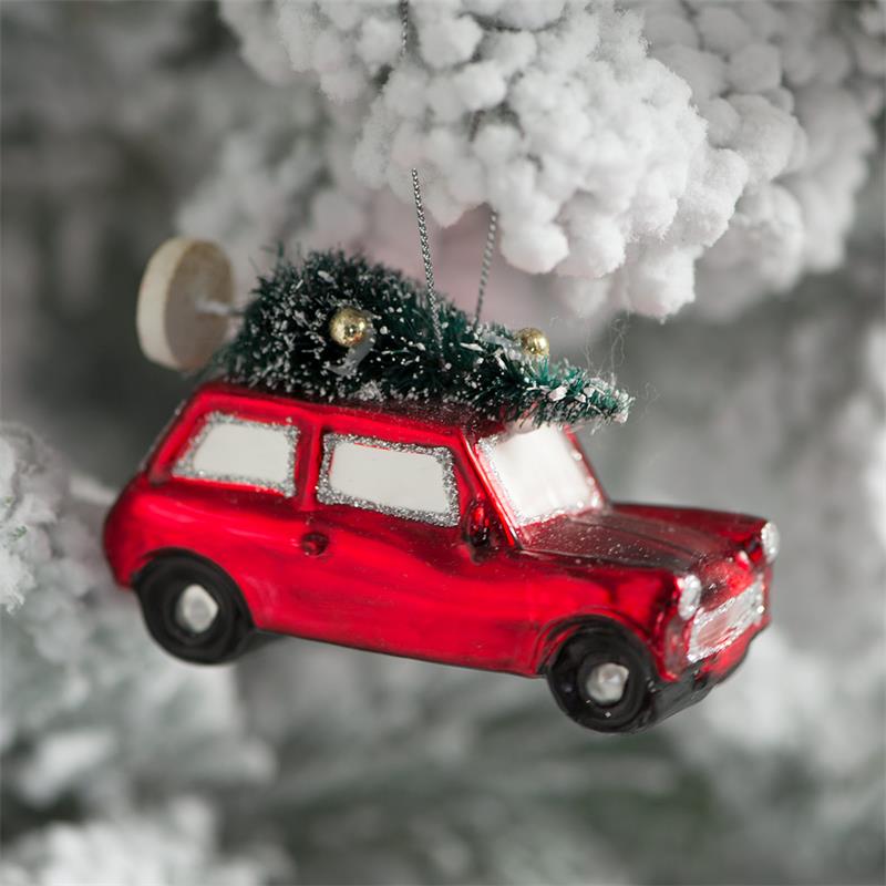 Voiture de Noël en verre – HONEYWOOD