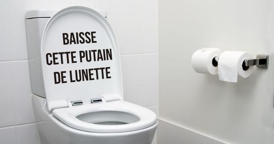 sticker baisse cette putain de lunette toilettes