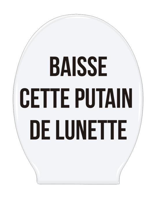 sticker baisse cette putain de lunette toilettes