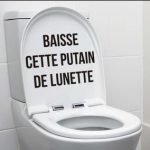 stickers toilette baisse cette putain de lunette