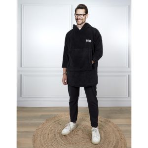 sweat-capuche-geant-plaid-noir-boss2