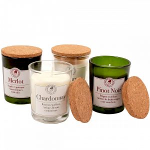 coffret 4 bougies vin