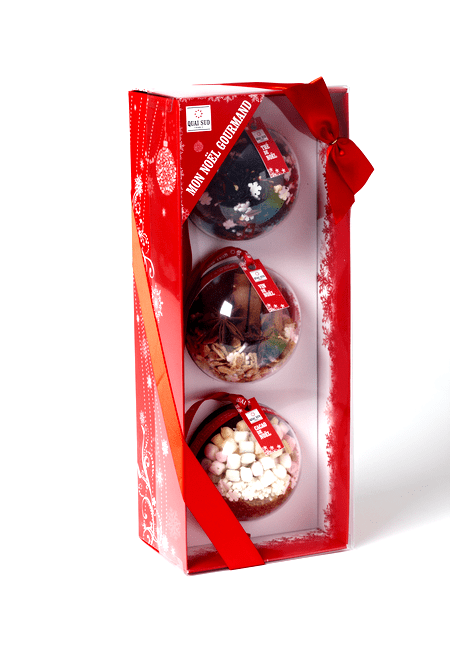 coffret boules de noel gourmandes