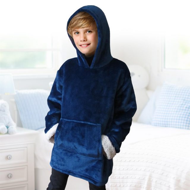 Sweat Pull Plaid a Capuche Geant Super Insolite