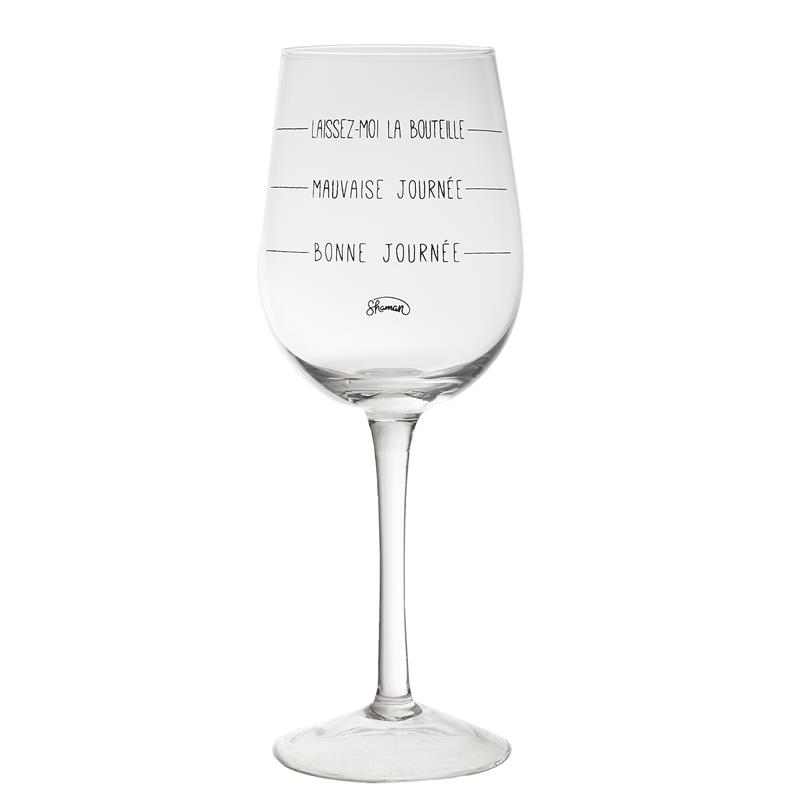 Verre à Vin Gradué “Humeur Du Jour” – Le Fabuleux Shaman – Cadeau Rigolo