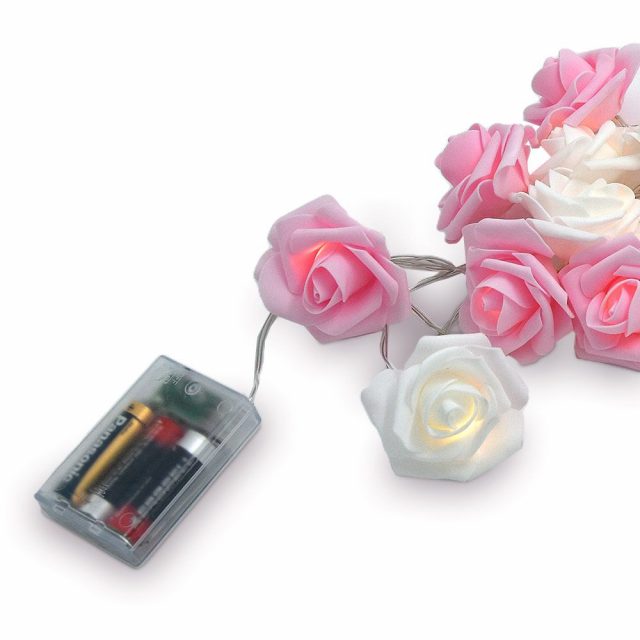 guirlande lumineuse petales de rose