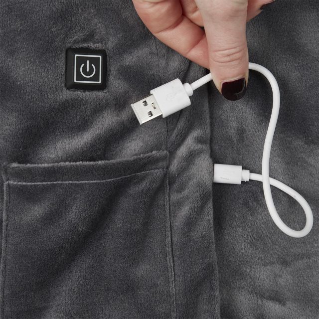 poncho chauffant usb